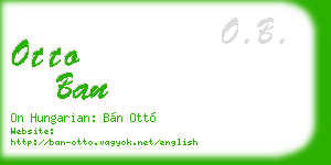 otto ban business card
