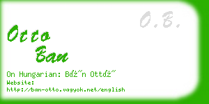 otto ban business card